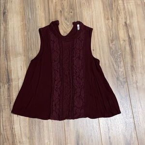 Burgundy top